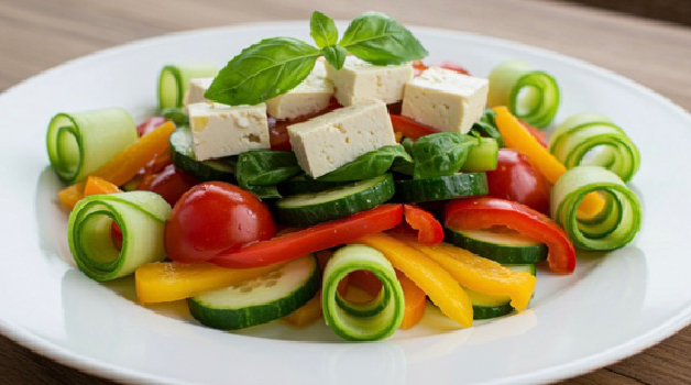 自家製有機野菜 with 自家製豆腐