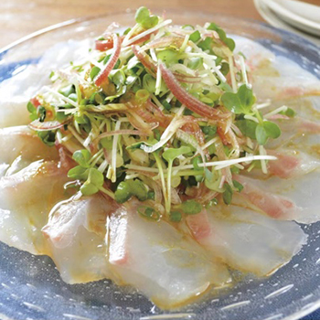 新鮮鯛と薬味カルパッチョ