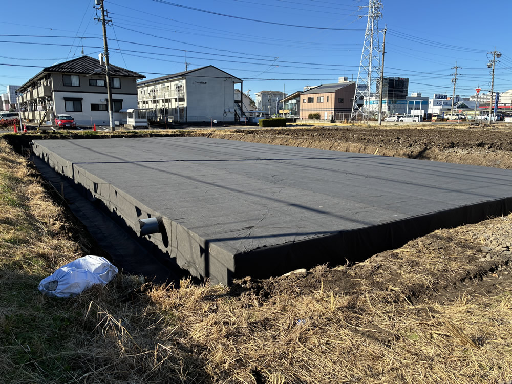 駐車場地下・貯水槽設置工事